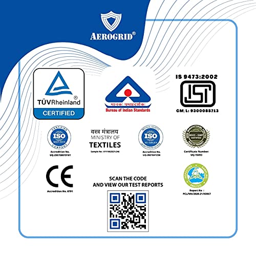 AeroGrid-FFP2-Pack-of-10-White-Earloop-Reusable-N95-Mask-for-Unisex AeroGrid FFP2 | 270 GSM | Pack of 10 | 5 Layers | ISI Mark | BIS Certified | EN 149 European Std. Certified | Premium…