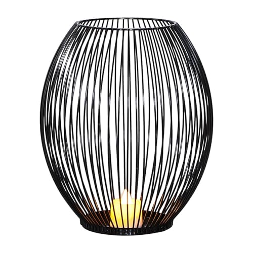 Candelabro de Hierro de Diseño Nórdico, Elegante Ambiente Romántico, Decoración Moderna para el Hogar, Candelabros Decorativos para Mesa de Boda en el Hogar (Grande)