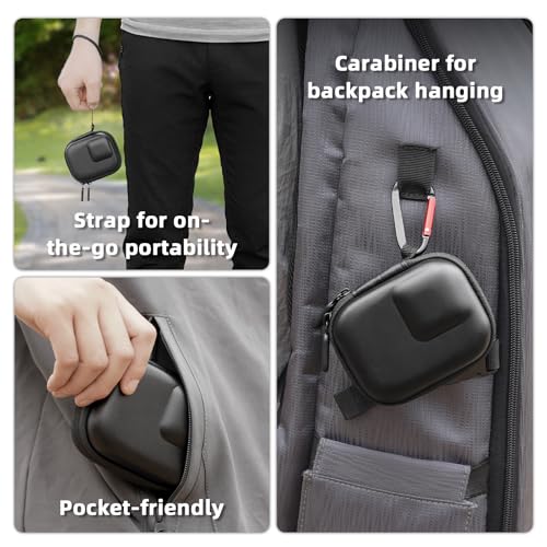 Image of Action 6 Carrying Case (for Cage) + Screen Protector for DJI Osmo Action 6, Small Bag PU Hard Travel Portable Tempered Glass Film Protective Lens Cover Accessories Kit