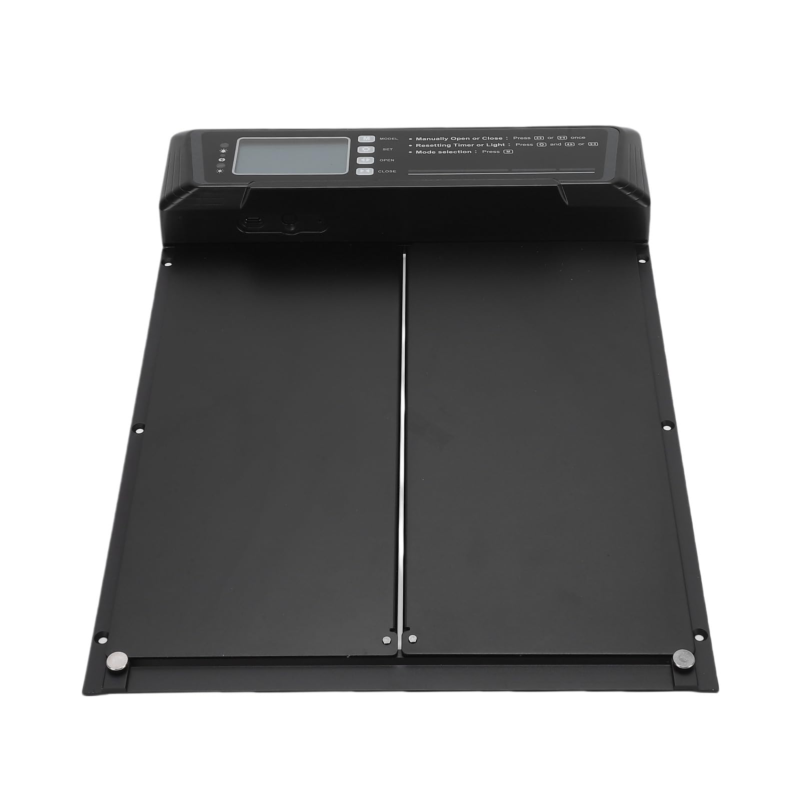 GLOGLOW Puerta Automática para Gallinero, Abridor de Puerta para Gallinero con Energía Solar, Automática para Pollo con Sensor de Luz, Temporizador, Control Remoto, Alarma