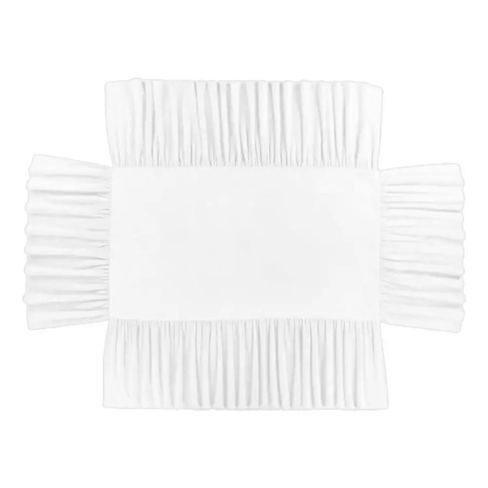 Minigonna per lettino Gonna for culla morbida ed elastica for letto for camera da Facile installazione Volant pieghettato(White)