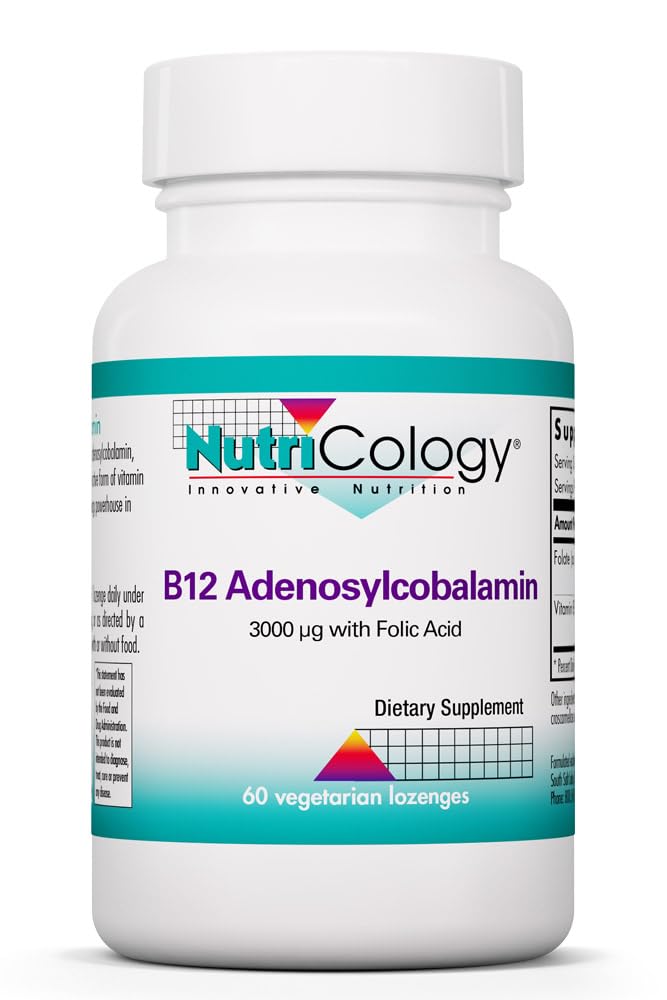 Nutricology B12 Adenosylcobalamin 3000 mcg, 60 Lozenges