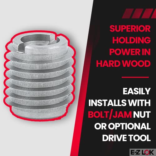 Image of E-Z Lok 400-4-CR 400-4 Threaded Insert, Stainless Steel, 0.500 inch L, Knife Thread, 1 /4 inch-20 Internal Threads, 0.625 inch, 18-8 Stainless Steel (Pack of 10)