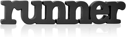 ChalkTalkSPORTS Run Wood Words  Decoración de estante y escritorio  Letrero de madera