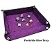 Haxtec Folding Portable Dice Tray, Black Purple, Polyurethane, Rectangular, Modern, Solid, Dice Tray for RPG Games like Dungeons and Dragons