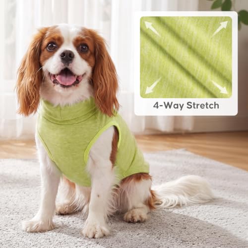 Image of KYEESE 2Pack Dog Sweater for Small Dogs Soft Pet Coats Fleece Sweatshirt | Warm Turtleneck Dog Pullover Clothes, 4-Way Stretch & Lightweight Vest, Doggie Coat in Cold Weather, Daily Wear