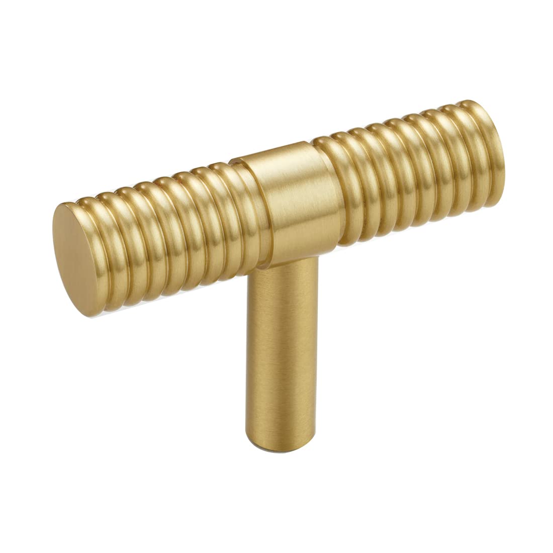 Pushka Home Ltd Gold Beehive T Bar Pull Knob For Cabinets And Cupboards In Kitchen, Bedrooms And Wardrobes (Gold)