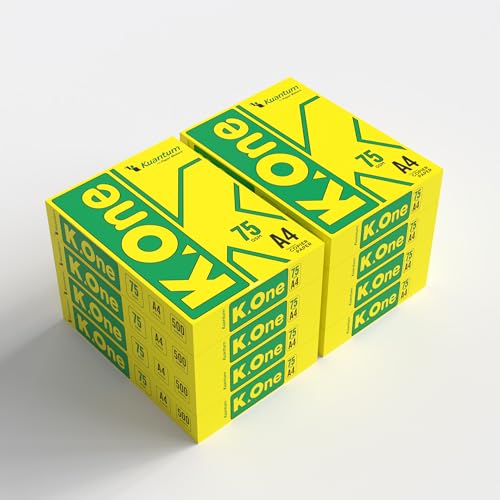 Image of K-One A4 Copier Paper, 75 GSM, 500 Sheets per Ream (Pack Of 8)
