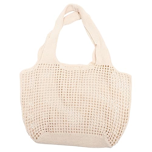 BESTYASH Woven Beach Tote Bag for Women Capacity Hollowed-out Crocheted Handbag Lightweight Bag for Daily Use for Beach and Casual Outings
