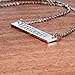 Caramel Sweet Life Personalized Stainless Steel Horizontal Bar Necklace Pendant 5 Colors with Chain (Stainless Steel)