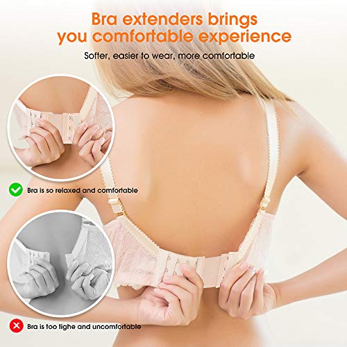 image for No Branded Women's Elastic Bra Extenders, 6 Pcs Stretchy Bra Extension