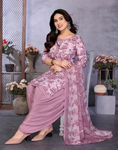 Image of Priyashi Women Unstiched Crepe dress materials | Crepe Salwar Suit for women with dupatta | suit material for women unstitched