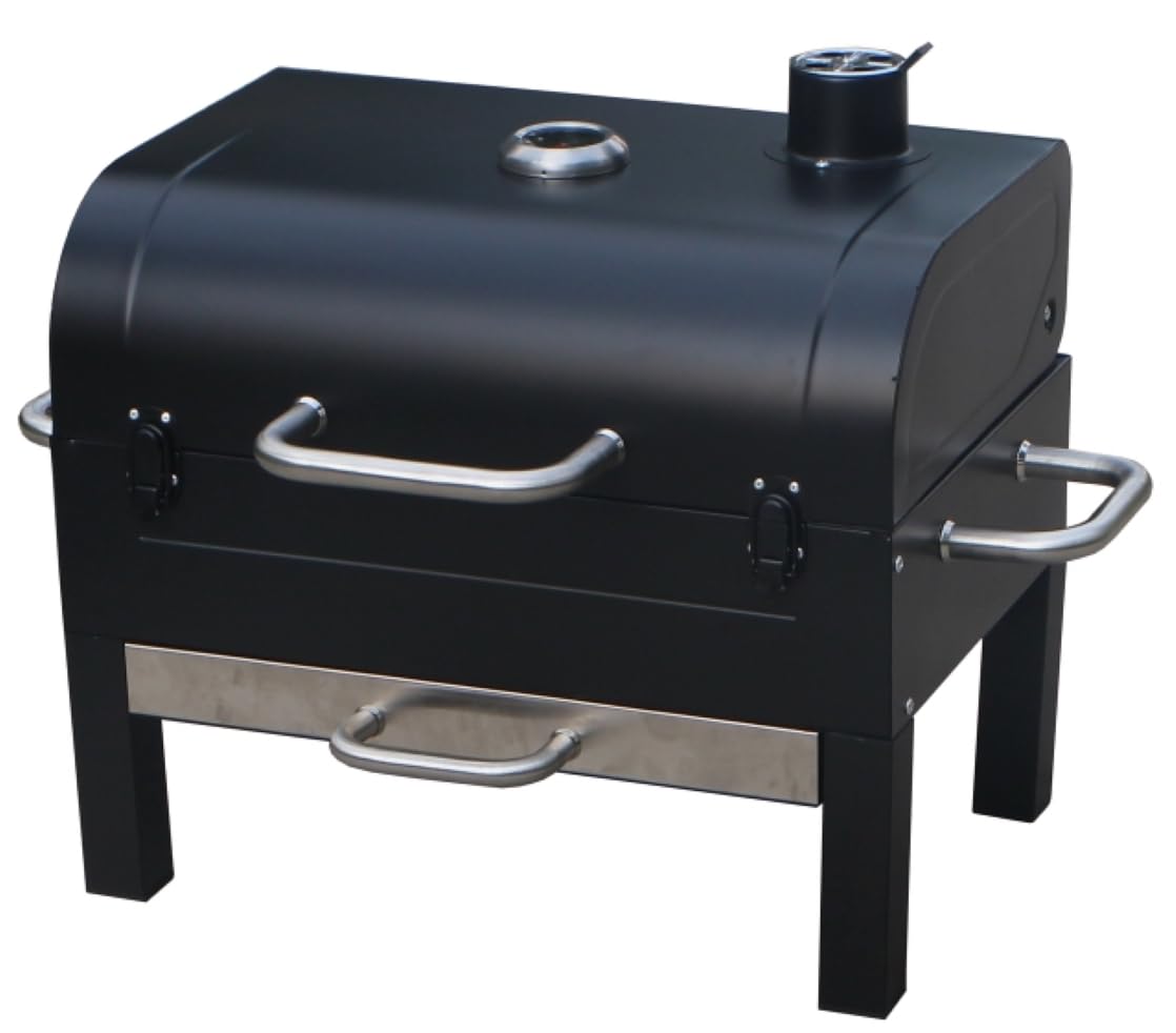GasOne Portable Tabletop BBQ Grill - 18-inch, 2-Tiered, Side Handles & Lid - Compact Charcoal Grill for Picnic & Tailgate