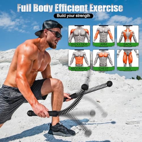 Upgrade Weighted Ropeless Battle Ropes, 2PCS Cordless Battle Rope for Home Gym, Strength, Quiet Portable Training Rope, Workout Ropes Versatile Fitness Equipment for Men Women - Image 3