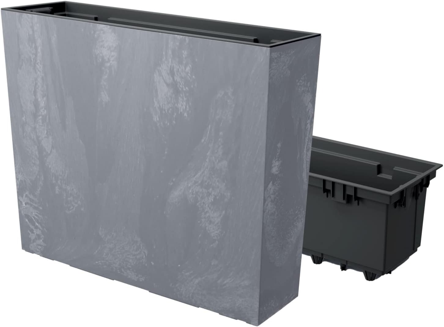 Prosperplast Urbi Case Concrete Effect Tower Plant Pot with Inner Pot