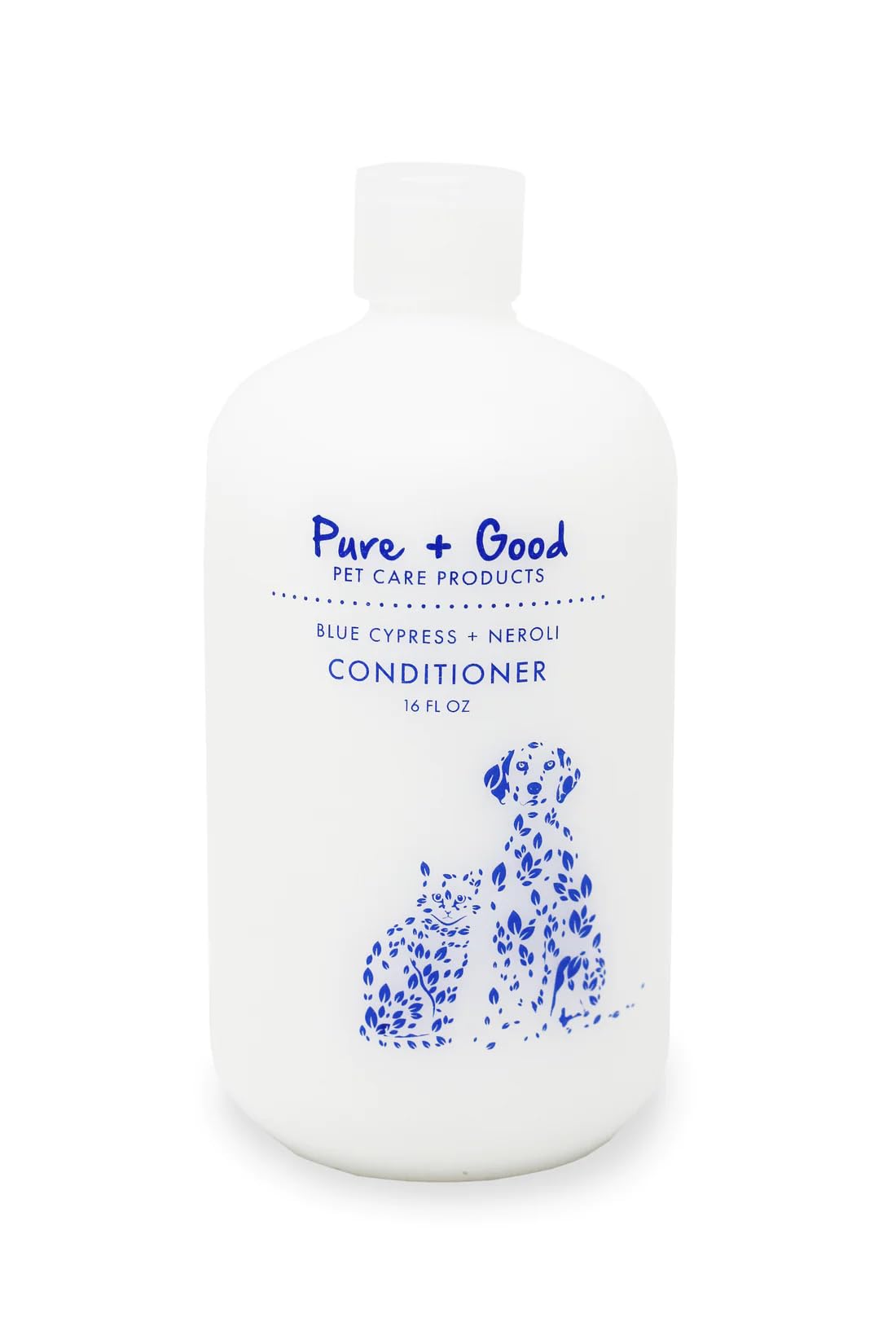 Pure + Good - Blue Cypress + Neroli Conditioner, Calming Blue Cypress and Neroli Blossoms, Formulated for All Pets, Gentle and Cleansing, Made in The USA, Cruelty Free, 16 fl oz