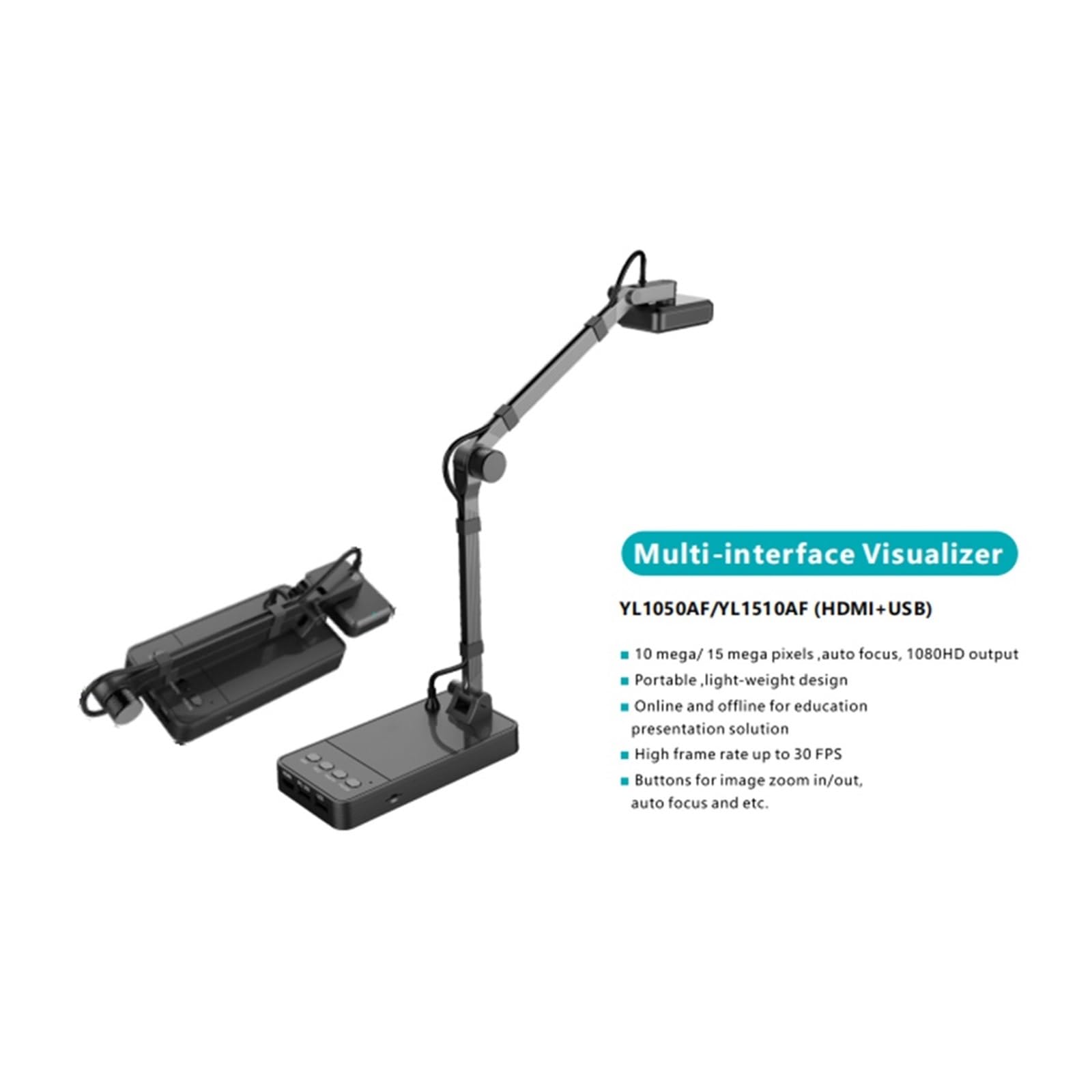 Escáner de libros inteligente, escáner de documentos portátil, visualizador de cámara de documentos for aula Digital con puerto USB HD