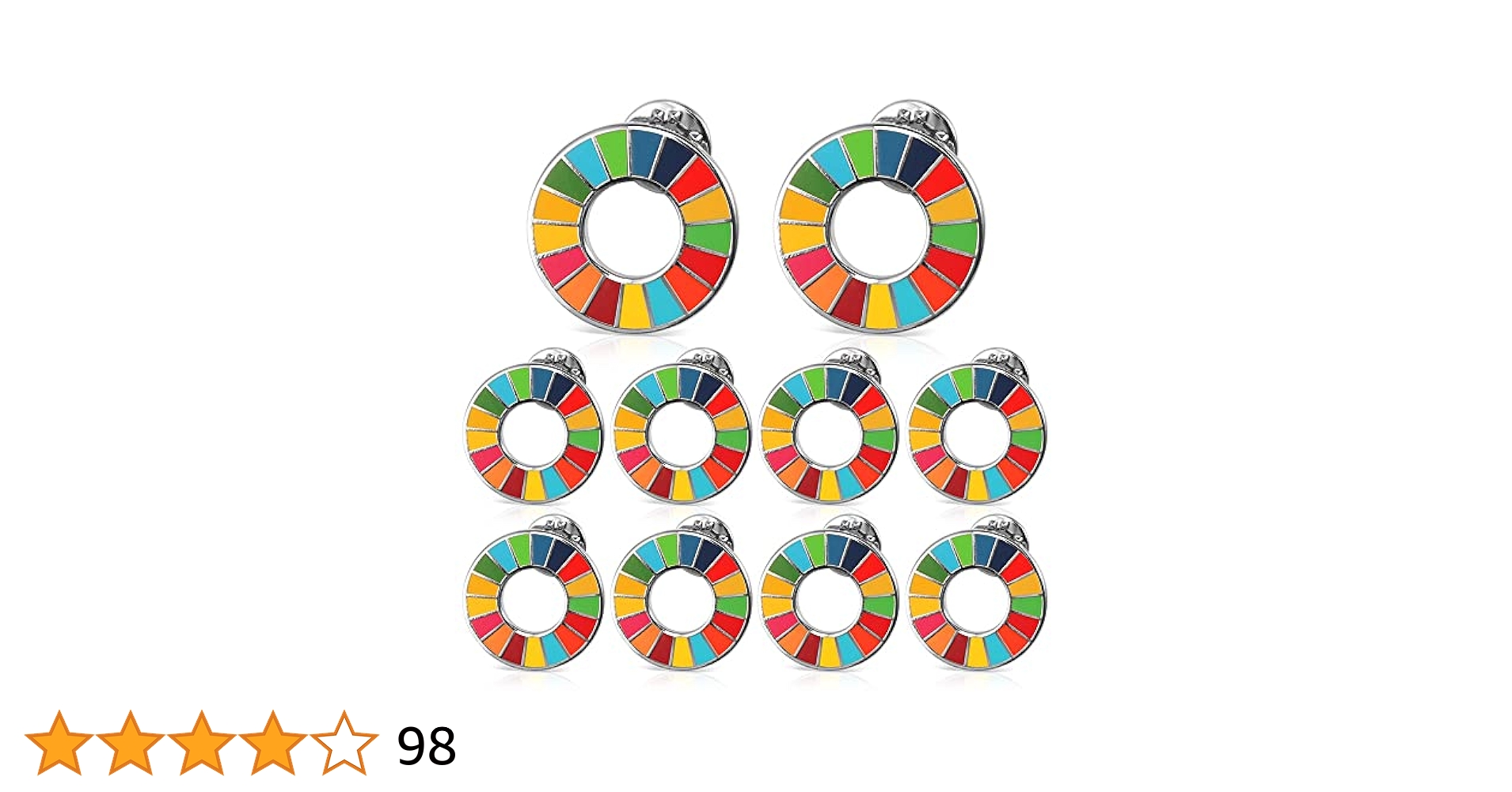 SDGs ピンバッジ　17色フルセット　限定ポストカード　冊子付き Amazon.co.jp: Aoouik SDGs ピンバッジ SDGs バッジ 25mm 最新