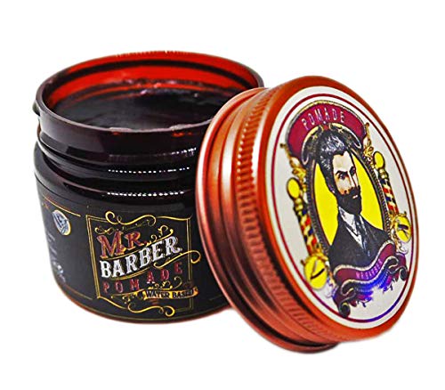 Mr. Barber Water Based Pomade for Men Firm Strong Hold Natural Shine Easy to wash, 2oz