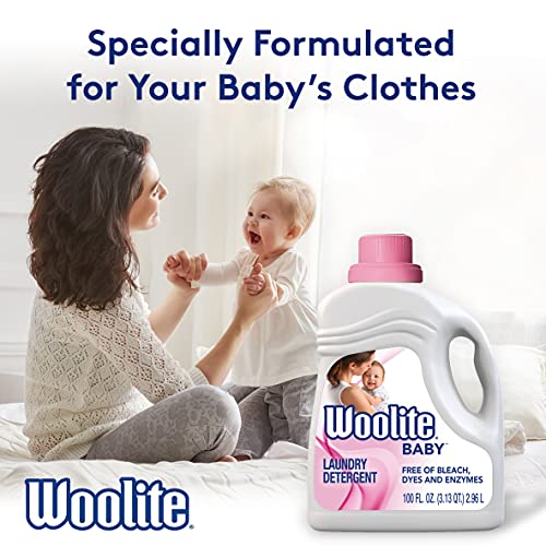 Woolite Baby Laundry Detergent, 66 Loads, Hypoallergenic Liquid, He & Standard, Hand Wash, Packaging May Vary, 100 Oz #TOP3