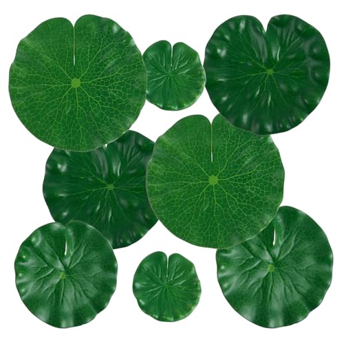 8 Stück Künstliche Lotusblätter, Künstliche Seerosenblätter Für Teich, Grüne Seerosenblätter, Künstliche-Lotusblatt Für Zuhause Garten Teiche Pool Aquarium Landschaftsdekoration