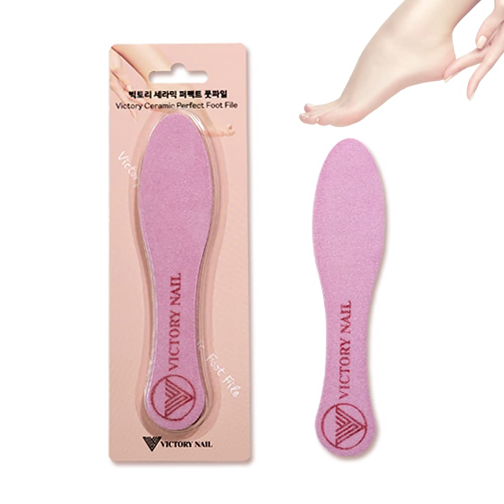 1PCS Medium and Rough Grit Ceramic Pink Foot File Double-Sided Callus Removal