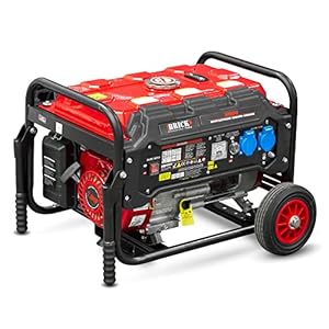 Groupe électrogène max 3000W avec roues - 2 prises - AVR - Essence - Brick