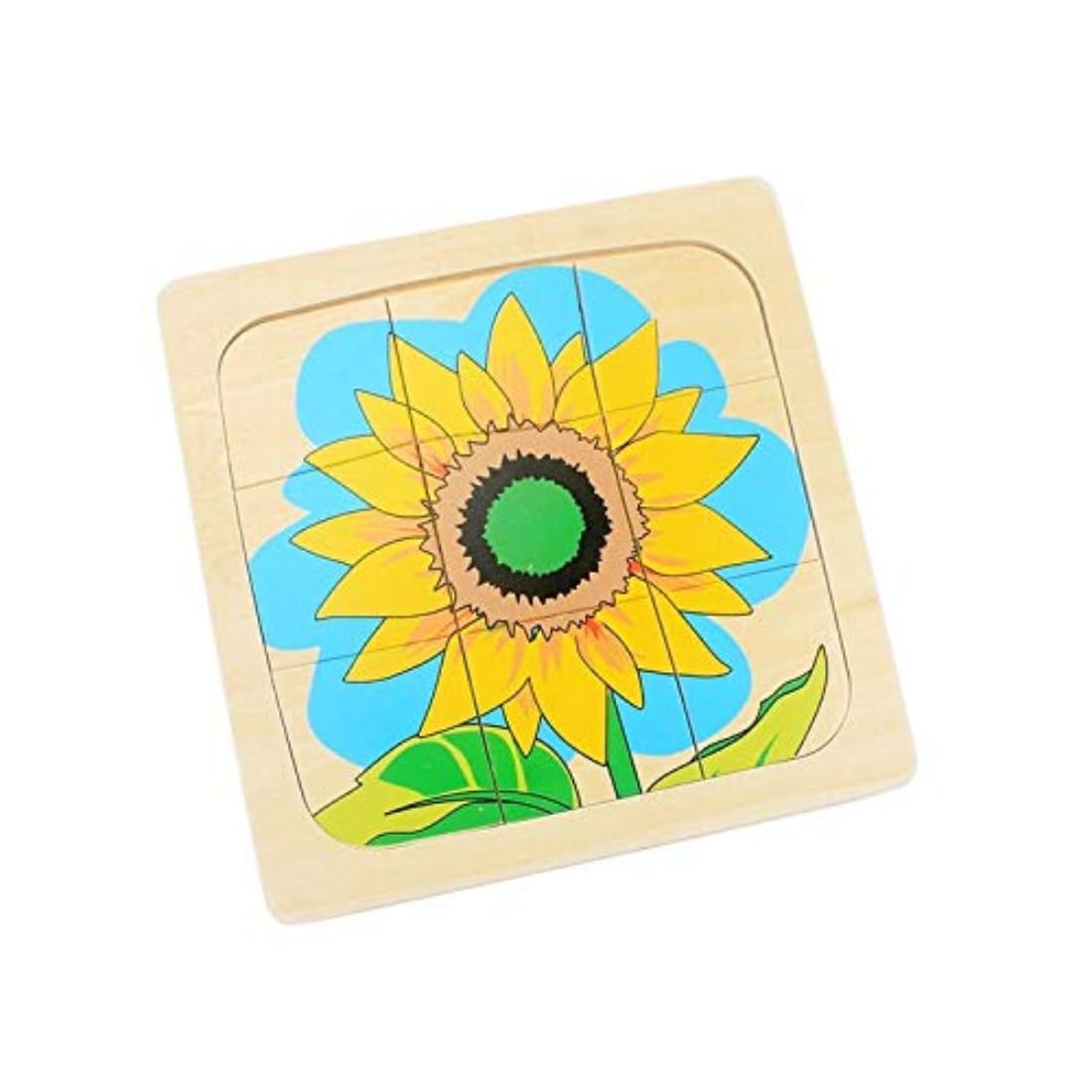 Montessori Children Wood Plant Education Toy Baby Toddler Life Cycle of Sunflower Puzzles Jingsaw Preschool Brinquedos Juguets - Image 2