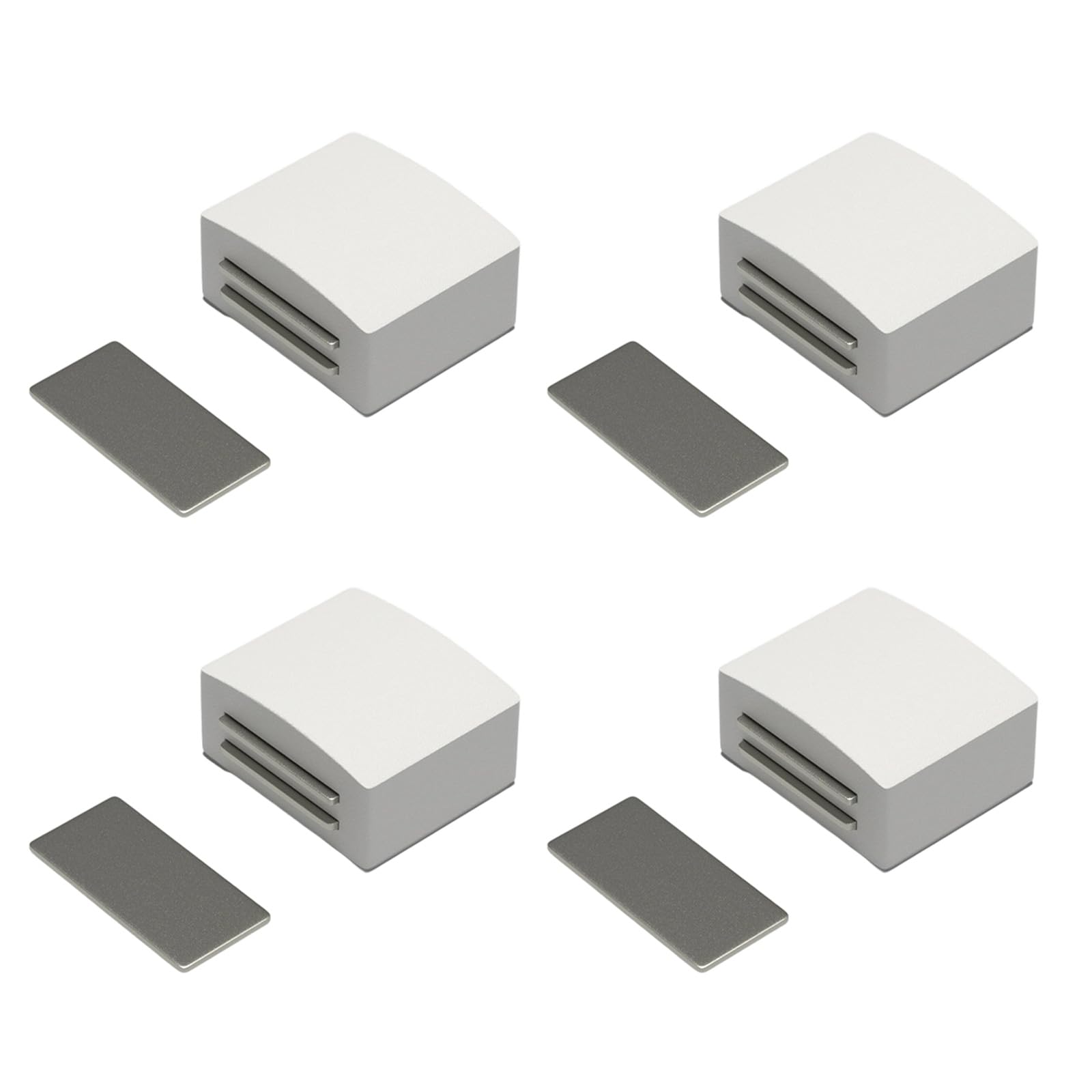 Fexxkg White Of 4 Invisible Cabinet Magnets Installation Multipurpose Drawer For Kitchen Cabinets Wardrobe Door Magneticic Cabinet Door Holders