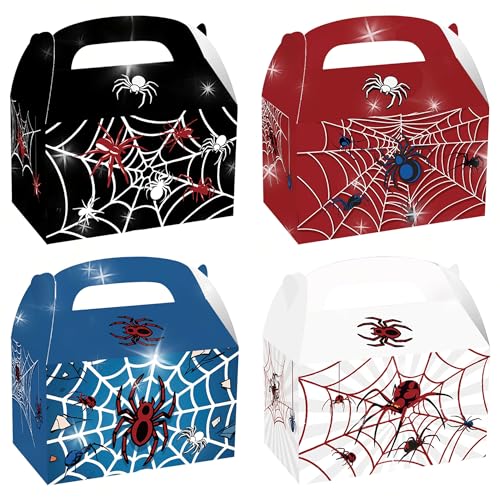 JeVenis 12 peças decoração aniversário aranas caixas sacos presente festa doces carros acessórios