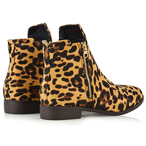 ESSEX GLAM Stivaletto Donna Zip-Up Punta Tonda