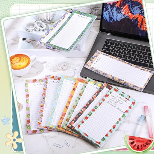 Image of Censen 10 Pack 500 Sheets to Do List Notes Daily Checklist Notepad with 50 Sheets Undated Memo Pad Color Block Shopping List Weekly Plan Notepad Organizer Planners(Colorful,Fruit)