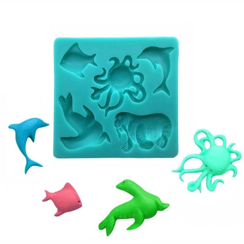 Lancemates?Create Adorable Sea Life Cakes & Treats with This Silicone Mold - Perfect for Mousse, Ice Cream, Chocolate & Fondant