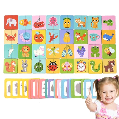 Sucritude Tarjetas de Emparejar - Juegos de | Juguete Educativo de Clasificación y Desafío Mental para Niños Mayores de 3 Años Guardería Preescolar Infantil Actividades de Viaje