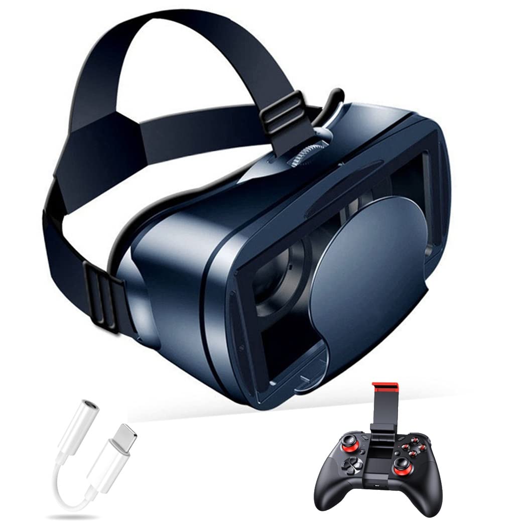 Okulary VR, zestaw słuchawkowy z wirtualnej rzeczywistości, zestawy słuchawkowe VR obsługują Android i IOS, połączenie Bluetooth dla iPhone 13 Pro Max/13 Pro 13/12/11, do Samsung Galaxy S21, Huawei, Xiaomi (Kolor: B, rozmiar: Ios )