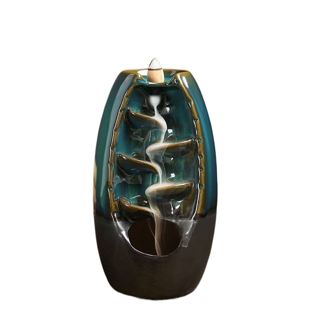 Incense Burner Purple Sand Backflow Incense Burner Zen Bergamot Sandalwood Home Living Room Aromatherapy Stove Ornaments Waterfall Incense Burne
