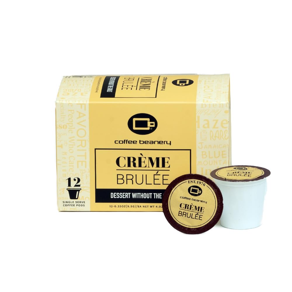 Crème Brulee Coffee Pods by Coffee Beanery | 12ct Medium Roast Arbica Coffee