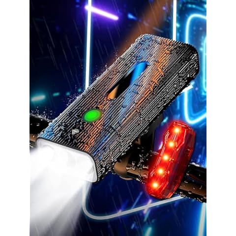 IPSXP 9000 Lumens Bike Lights,Headlight Runtime 14+ Hours & 5200mAh with Power Bank Function,IPX6 Waterproof,Super Bright Lights for Night Riding,USB Rechargeable & 5 Modes Cover