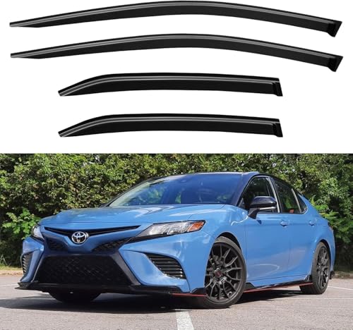 Image of Window Visors Rain Guards for 2018-2024 Toyota Camry, Out-Channel Window Vent Wind Deflectors Visors Shades for Camry 18-24