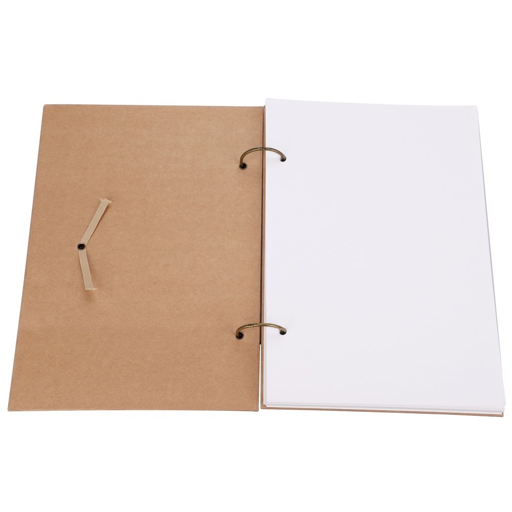 Yarotm Notitieboek A4 Blanco - 3 stuks Notitieboek A4 Softcover Zwart - 100gsm Papier Schetsboek Kraft Notebook Lege Pagina's - 40 vellen Notitieblok Schetsenboek Notitieboek - a4 Notitieboek