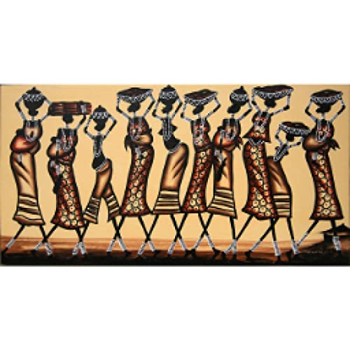 Tableau femmes africaines danse pour decoration murale salon moderne