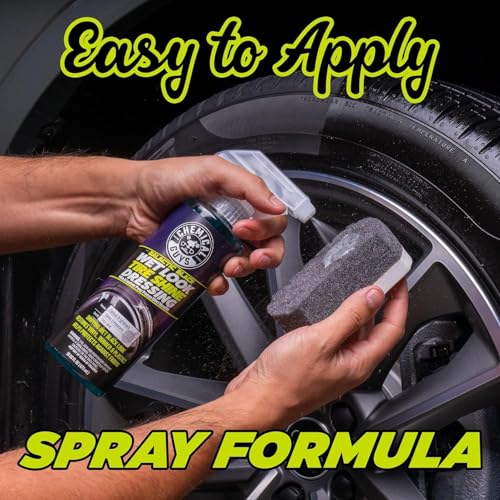Image of Chemical Guys Galactic Black Wet Look Tire Shine Dressing, for a Whole New Level of Shine and Depth of Black, Safe for Cars, Trucks, Motorcycles, RVs & More, 32 fl oz