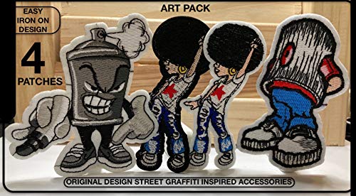 Cool Urban Lifestyle Combo Pack Iron-On Clothing Accessories Patches - Express Your Street Style! - Image 6