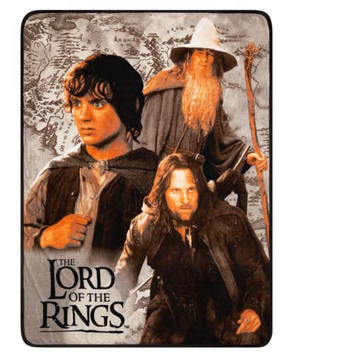 Franco The Lord of The Rings Bedding Super Soft Micro Raschel Throw, 46 in x 60 in, (Official) WB Product Collectibles