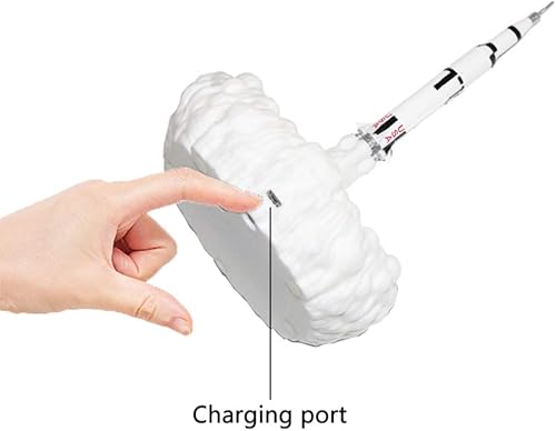 Miniatura 6 de Uonlytech - Lámpara de noche con cohetes 3D para decoración de escritorio