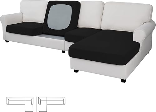 Miniatura 144 de Easy-Going - Funda de cojín elástica para sofá, funda de cojín protectora para asiento de sofá, suave, flexible con parte inferior elástica (cojín