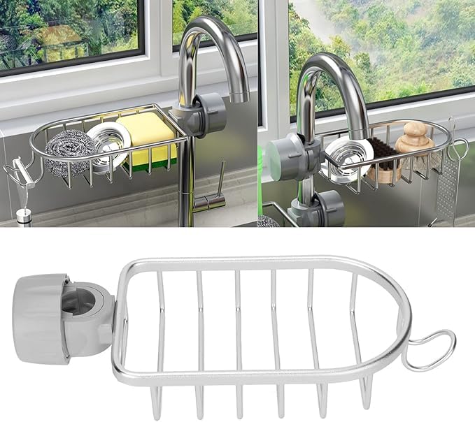 See full amazon price history chart for RELEMTRA Sink Organiser for Kitchen-Sink Caddy with Brush & Sponge Holder Cup- Sink Organizer with Drain Tray- Countertop Soap Holder for Kitchen Sink, Over Faucet Organizer for Sponges (Silver) RELEMTRA Sink Organiser for Kitchen-Sink Caddy with Brush & Sponge Holder Cup- Sink Organizer with Drain Tray- Countertop Soap Holder for Kitchen Sink, Over Faucet Organizer for Sponges (Silver) (B0DJ2M5NB6) Amazon Price History, Amazon Price Tracker