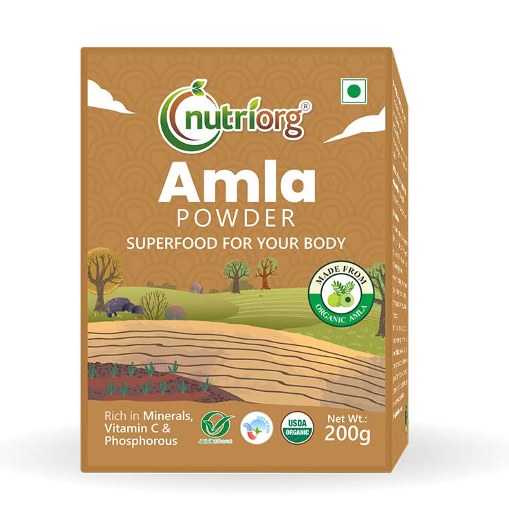 nutriorg Organic Fresh Amla Indian Gooseberry Powder (200 Grams) For Hair Growth, Black Color, Drinking And Eating|100% Natural, No Preservatives (B08C34QXDV) Amazon Price History, Amazon Price Tracker