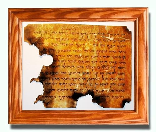 DEAD SEA SCROLLS, Christian, Hebrew Parchment, Moses, Ten Commandments, Exodus.