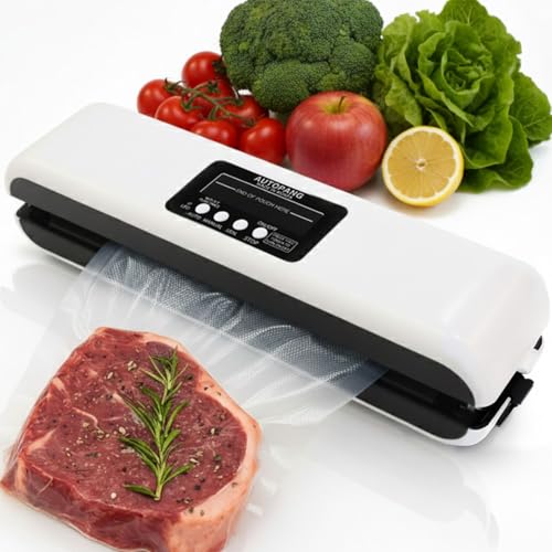Image of Automatic Vacuum Sealer Machine, Cordless Food Preserver with 85Kpa Suction & Pulse Mode, Durable Silicone Chamber, Includes 20 Exclusive Sealer Bags
